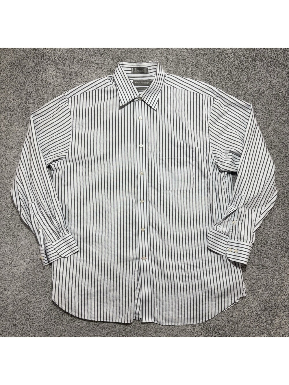 Daniel Cremieux Men's Large Cotton Woven Striped Button-Down Button-Up Shirt